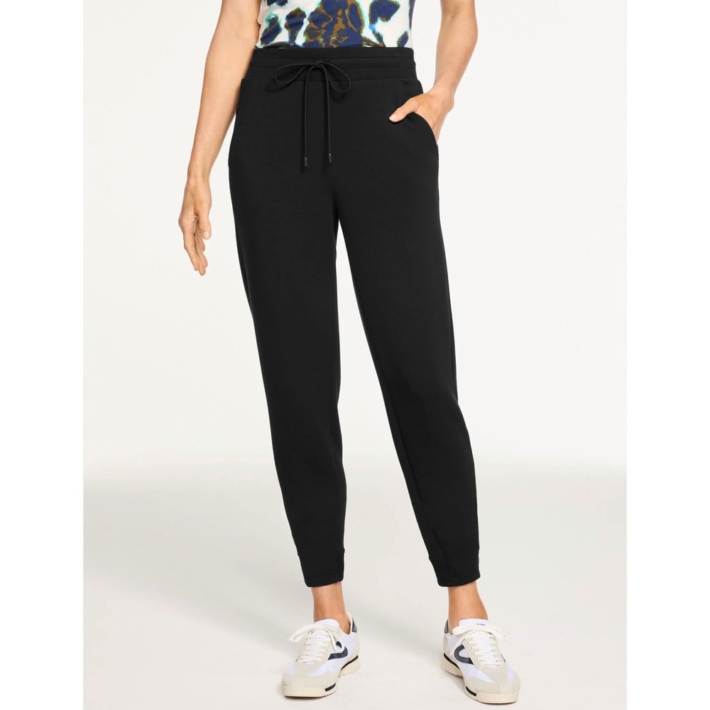 T by Talbots Airknit Stretch Joggers Black Modal Blend Drawstring Pant XL ID5721